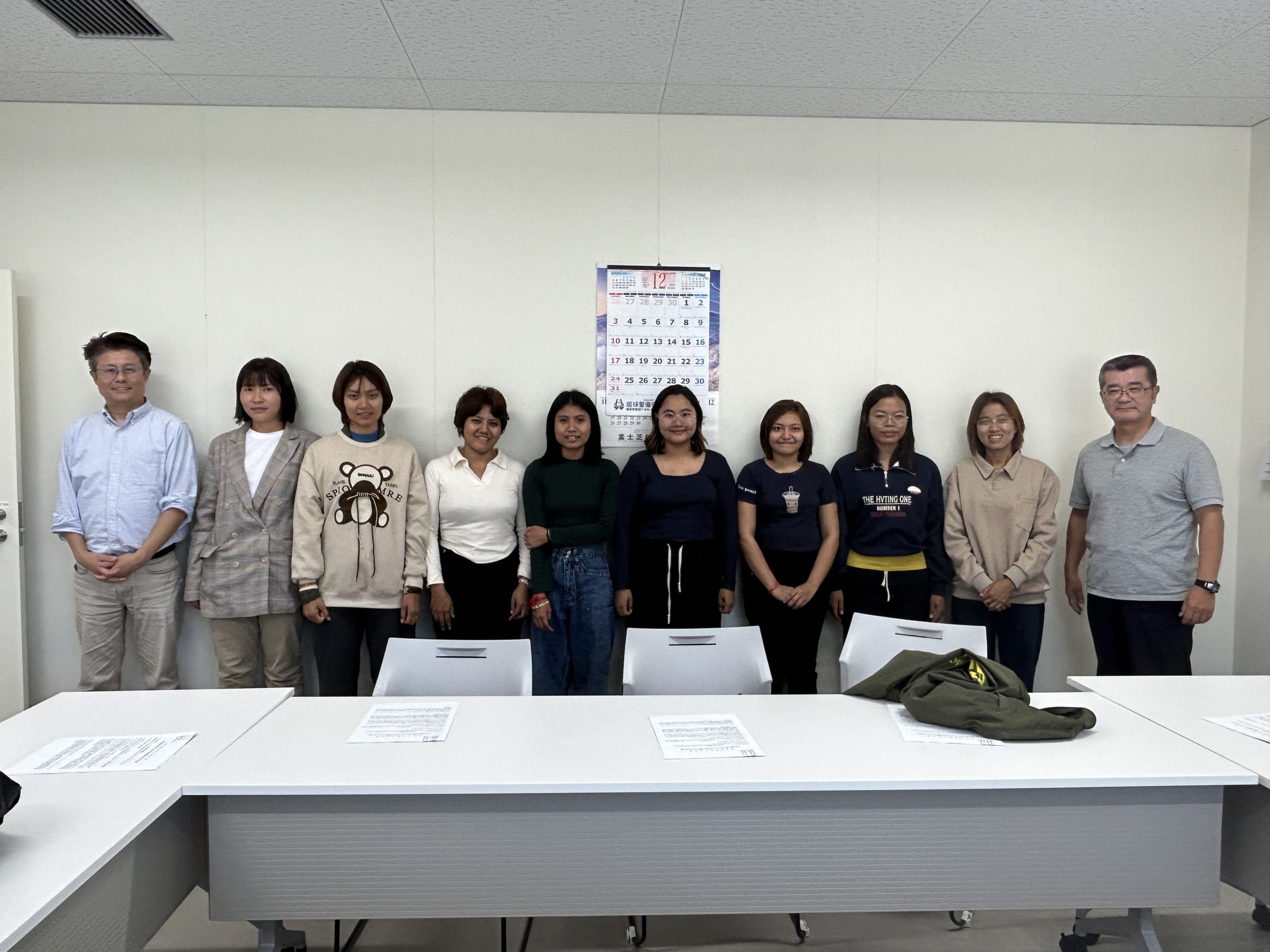 沖縄県の食鳥処理加工業様に配属いたしました。（ミャンマー女性8名　特定技能）