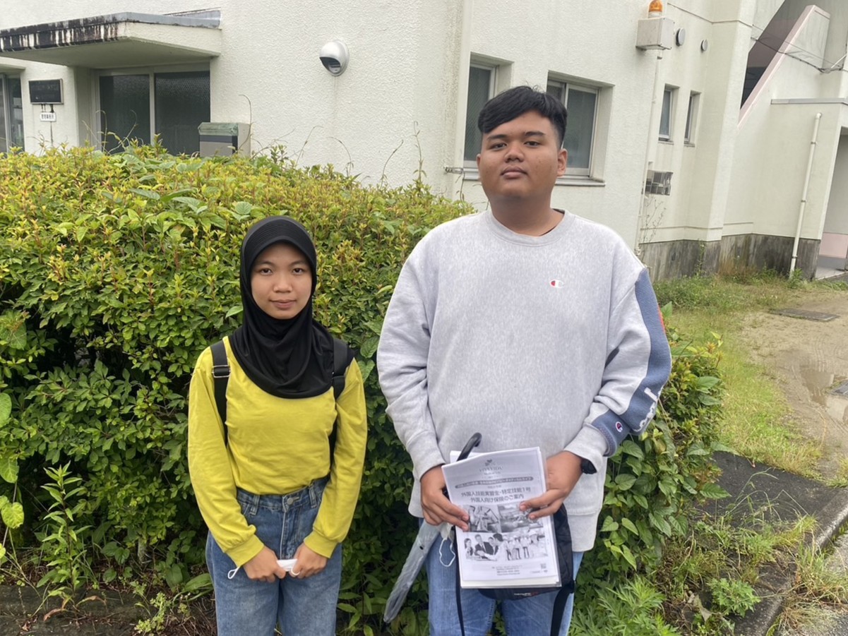 熊本県の介護施設様に配属いたしました。（インドネシア人男性1名、女性1名 特定技能）