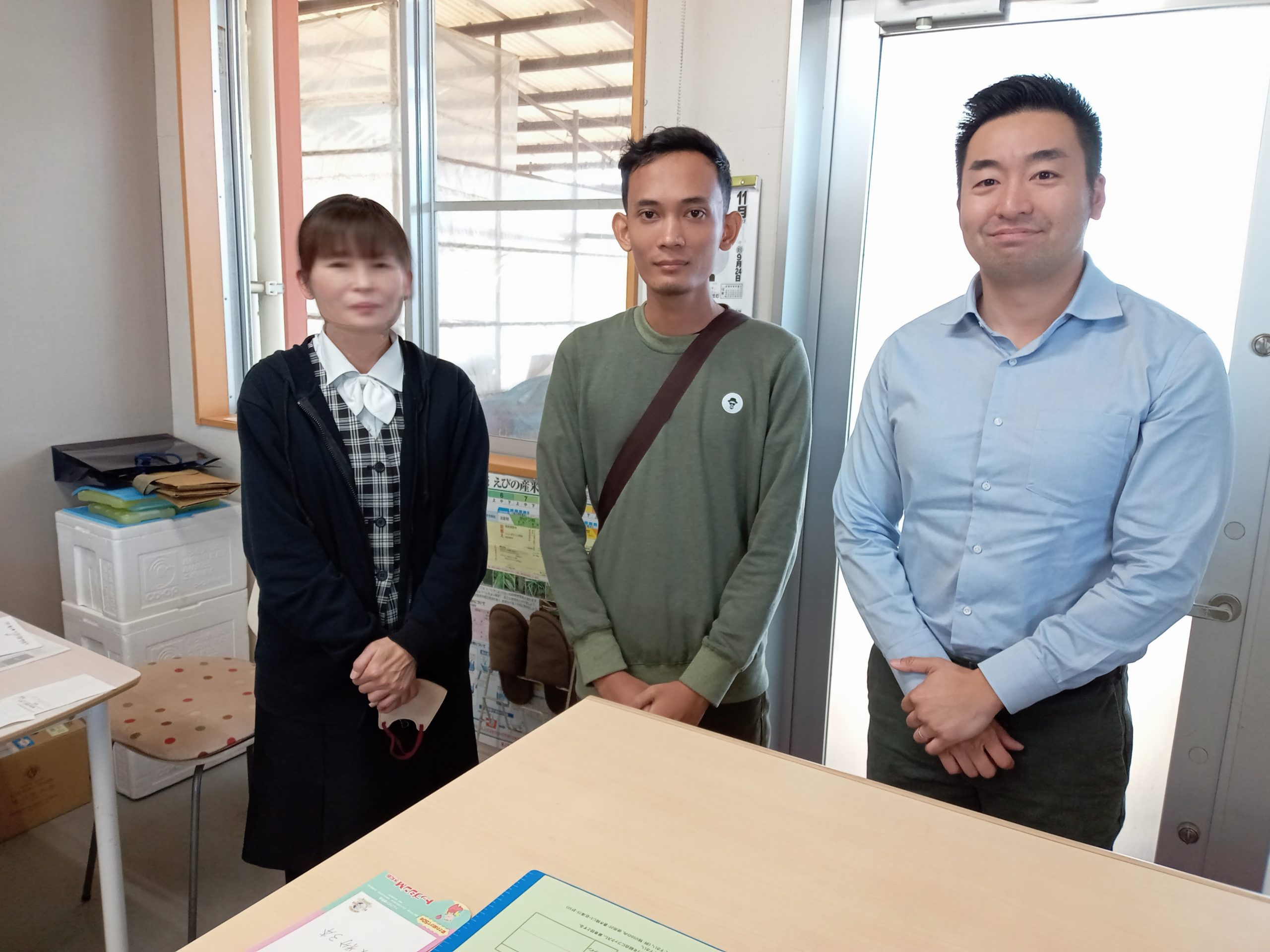 宮崎県の農業経営企業様に配属いたしました。（インドネシア人男性1名　特定技能）