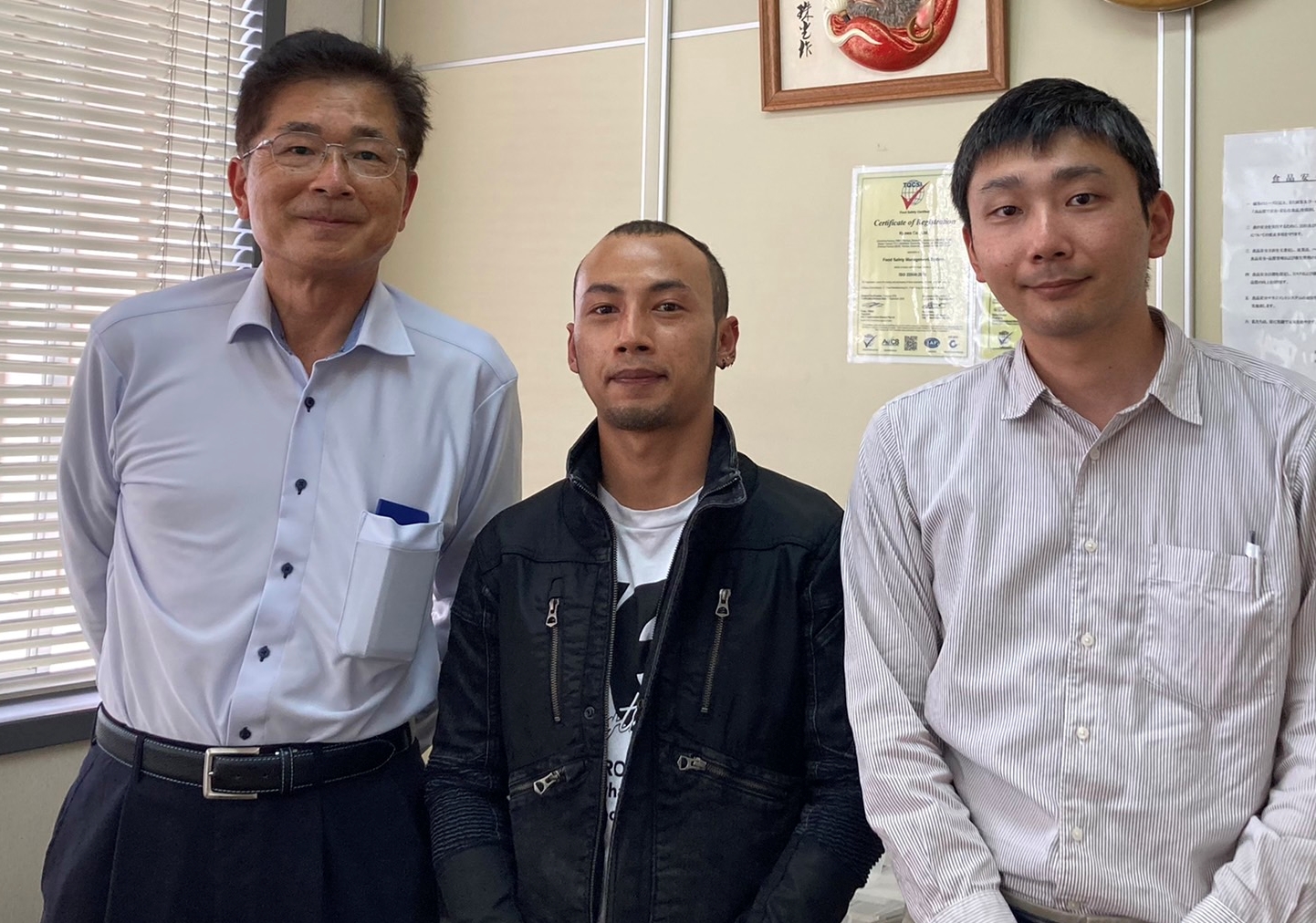 福岡県の乾燥食品製造の企業様にミャンマー男性1名配属いたしました。